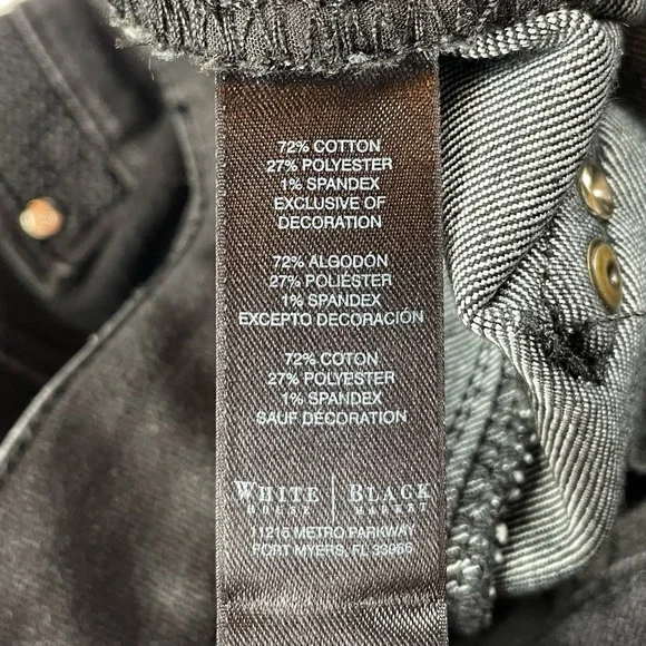 WHBM Modern Flare Jeans Women’s 4 Black Embellished Y2K Gorpcore Goth Casual - Picture 15 of 16